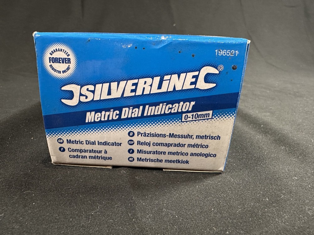 Metric Dial Indicator 0-10mm Silverline 196521 Boxed
