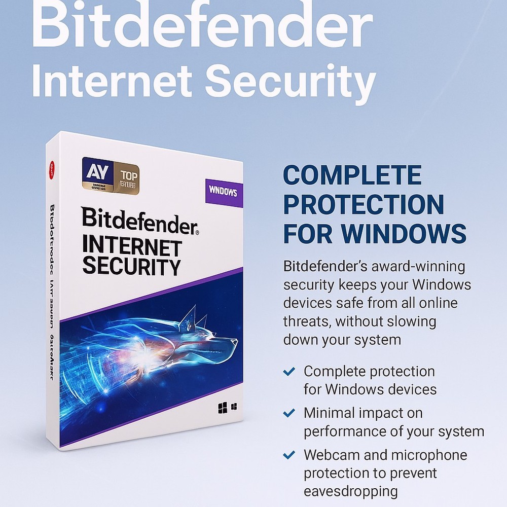 Bitdefender Internet Security - 3 Year 3 Devices (Windows Only)