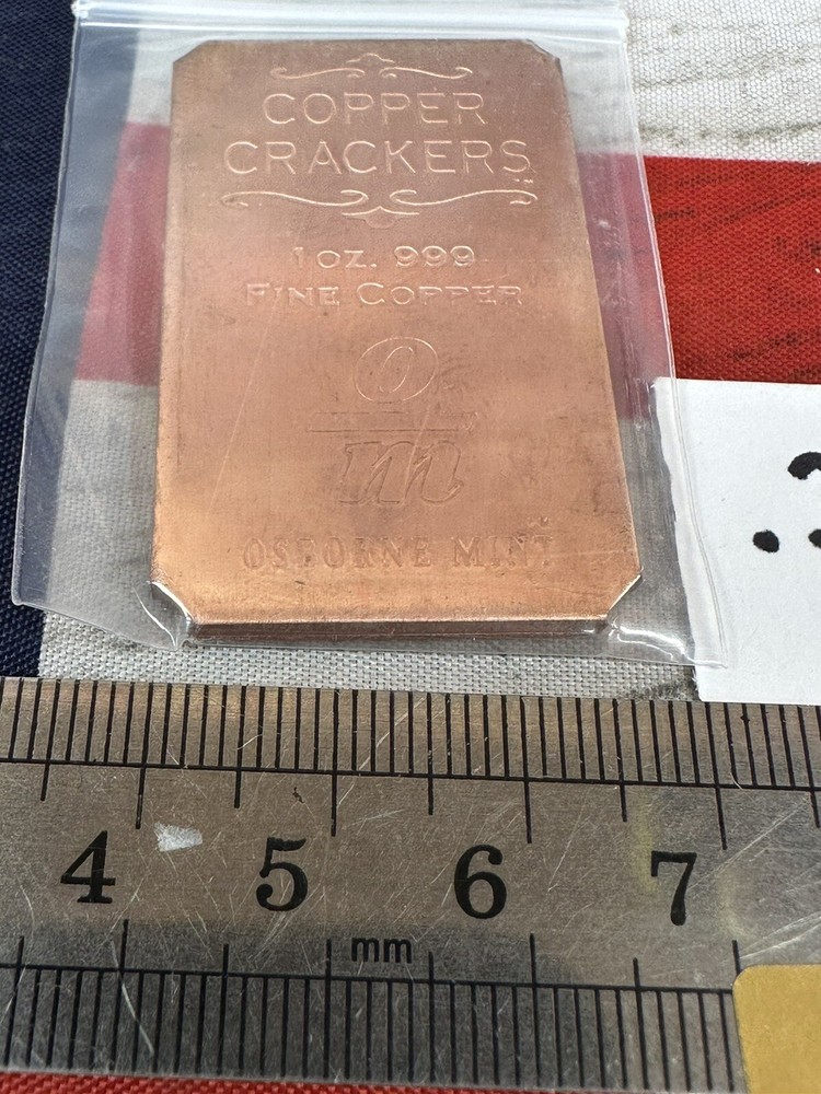 OSBORNE MINT 1oz. .999 Fine Copper Bar