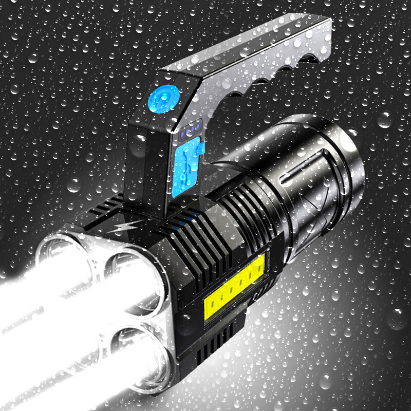 LED Super Bright Searchlight Rechargeable Handheld Flashlight Waterproof Torch