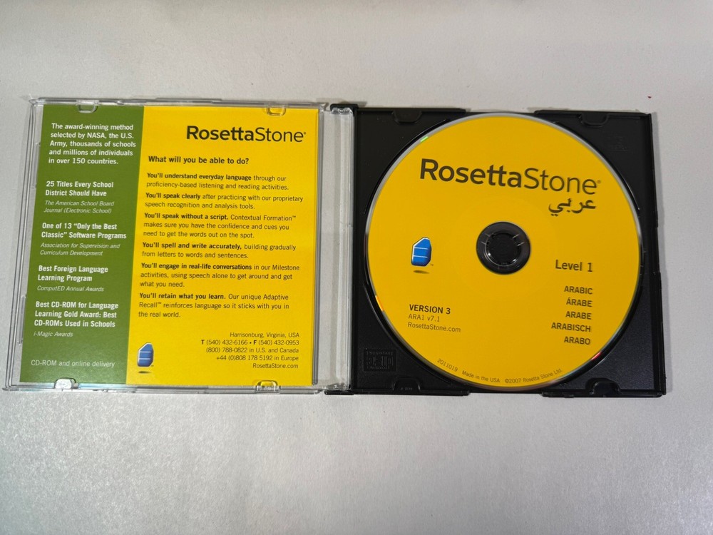 Rosetta Stone Arabic Version 3 Level 1 CD Rom for Windows and MAC