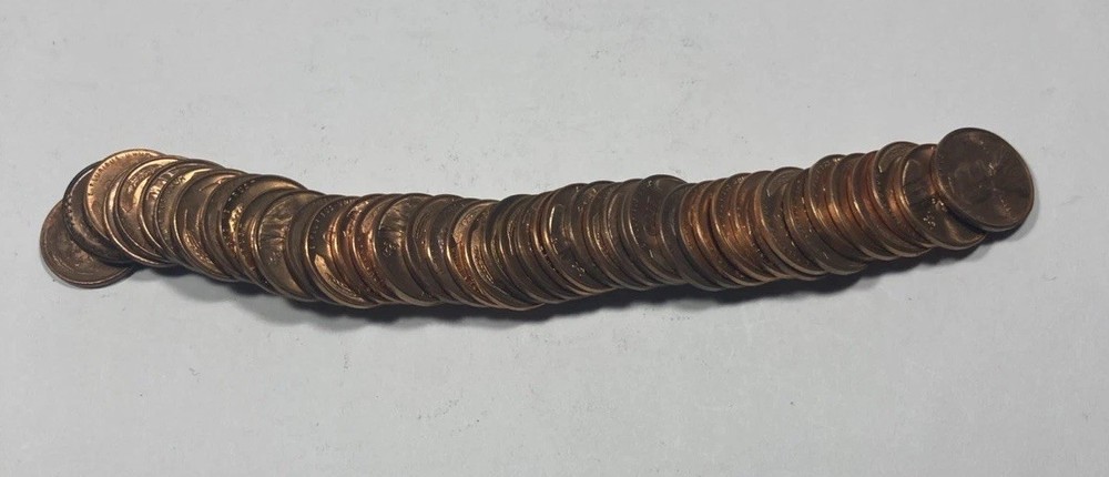1951 Lincoln Wheat Cent. 01 Roll. CH/BU Red Roll.