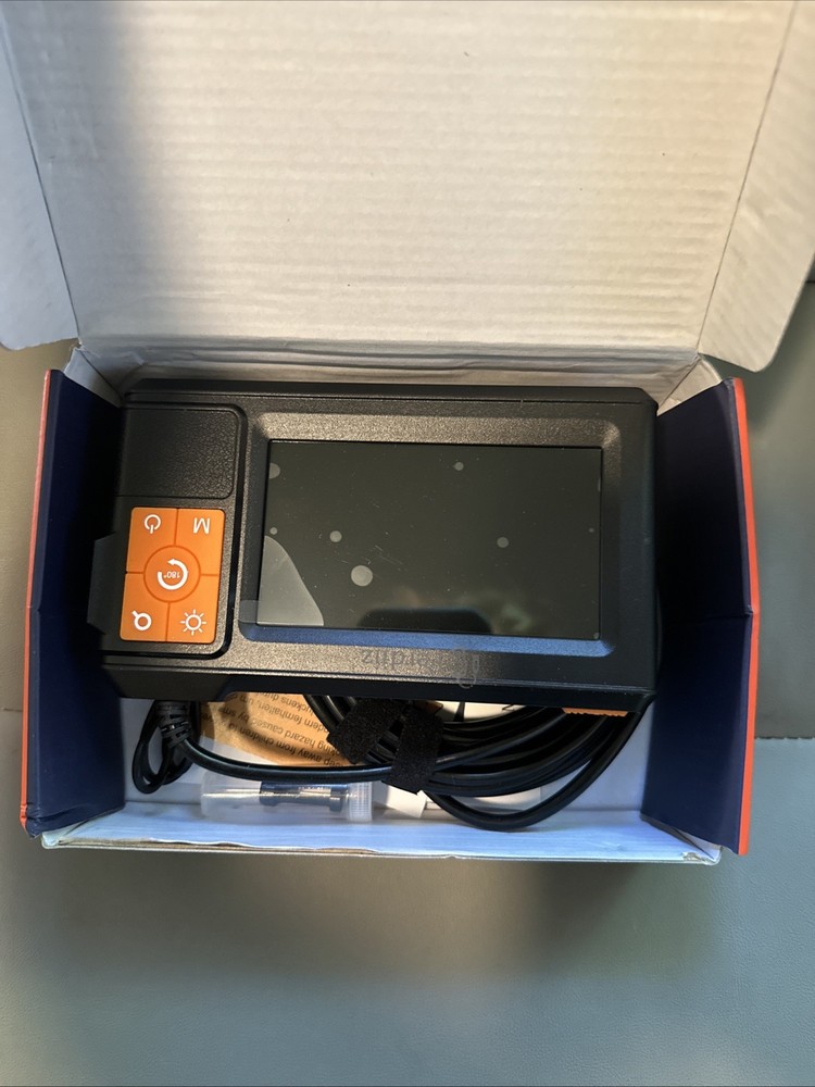 Endoscope Camera with 4.3" IPS Screen,Dual-Lens Borescope with Light,5M