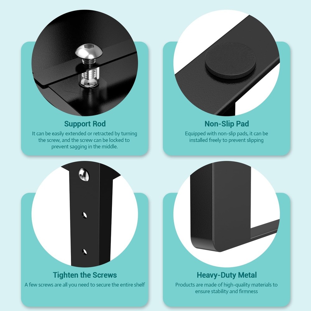 2 Pack Expandable Kitchen Cabinet Organizer Shelves, Stackable Heavy Duty Met...