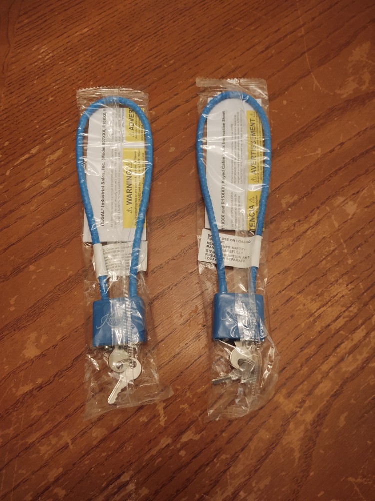 Firearm Cable Locks (2) New
