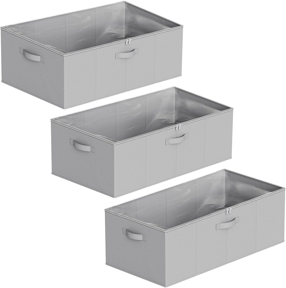 3 Pack 10" High Under Bed Storage Containers Large Underbed Storage Organizer