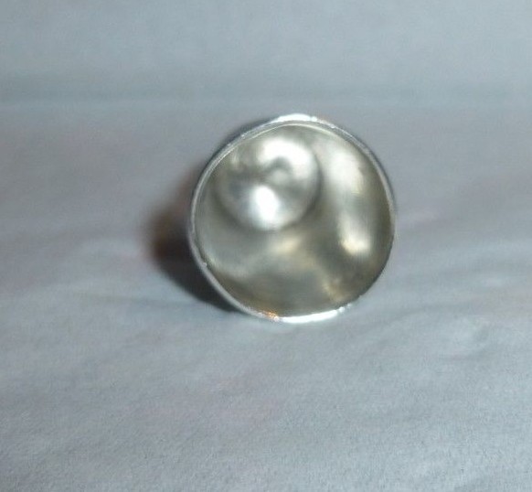 Antique Sterling Silver Palmettes Pattern Thimble Early Unmarked MYD Monogram