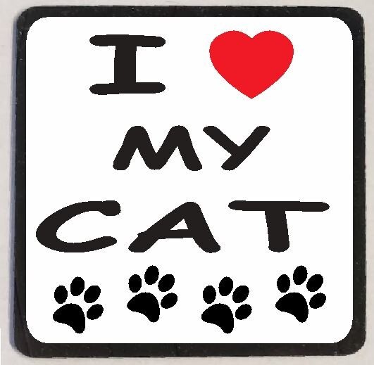 I Love My Cat Refrigerator Magnet M128
