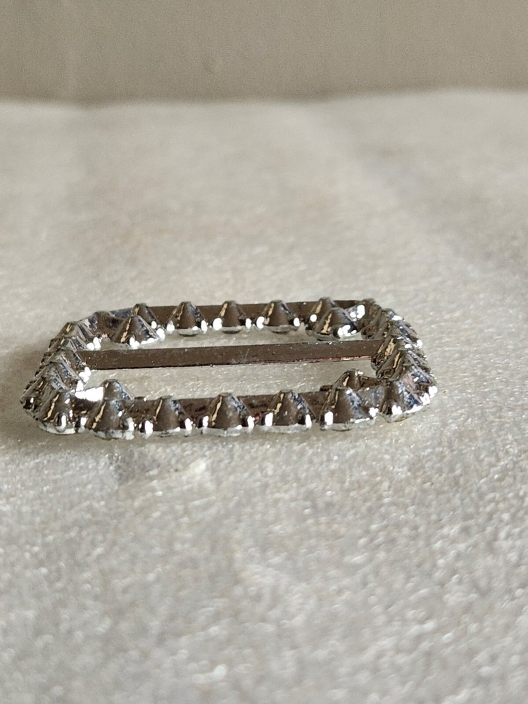 Sparkling Silver Colored Buckle or Ribbon Slider