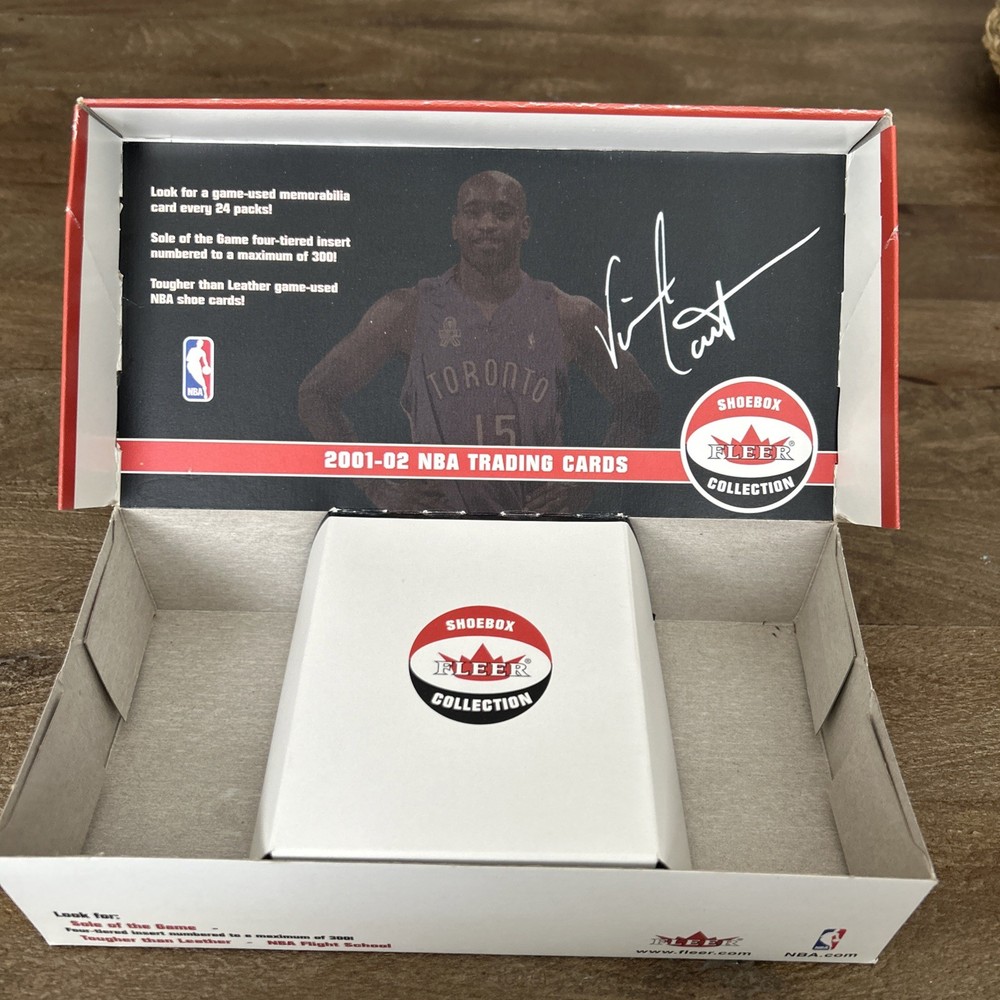 2001-02 NBA Fleer Shoebox Vince Carter empty box