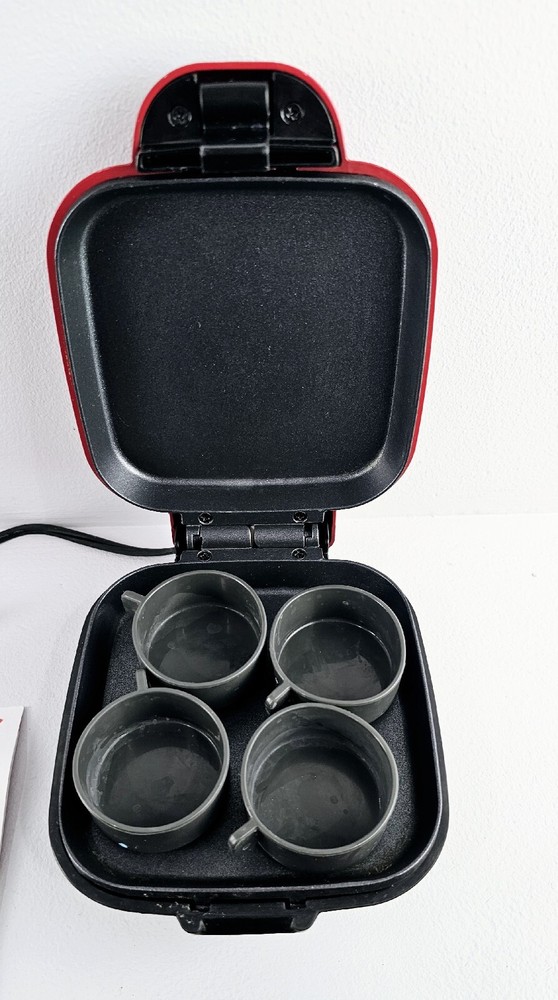 Dash Red Egg Bite Maker with Instruction Manual Recipes & Box WORKS