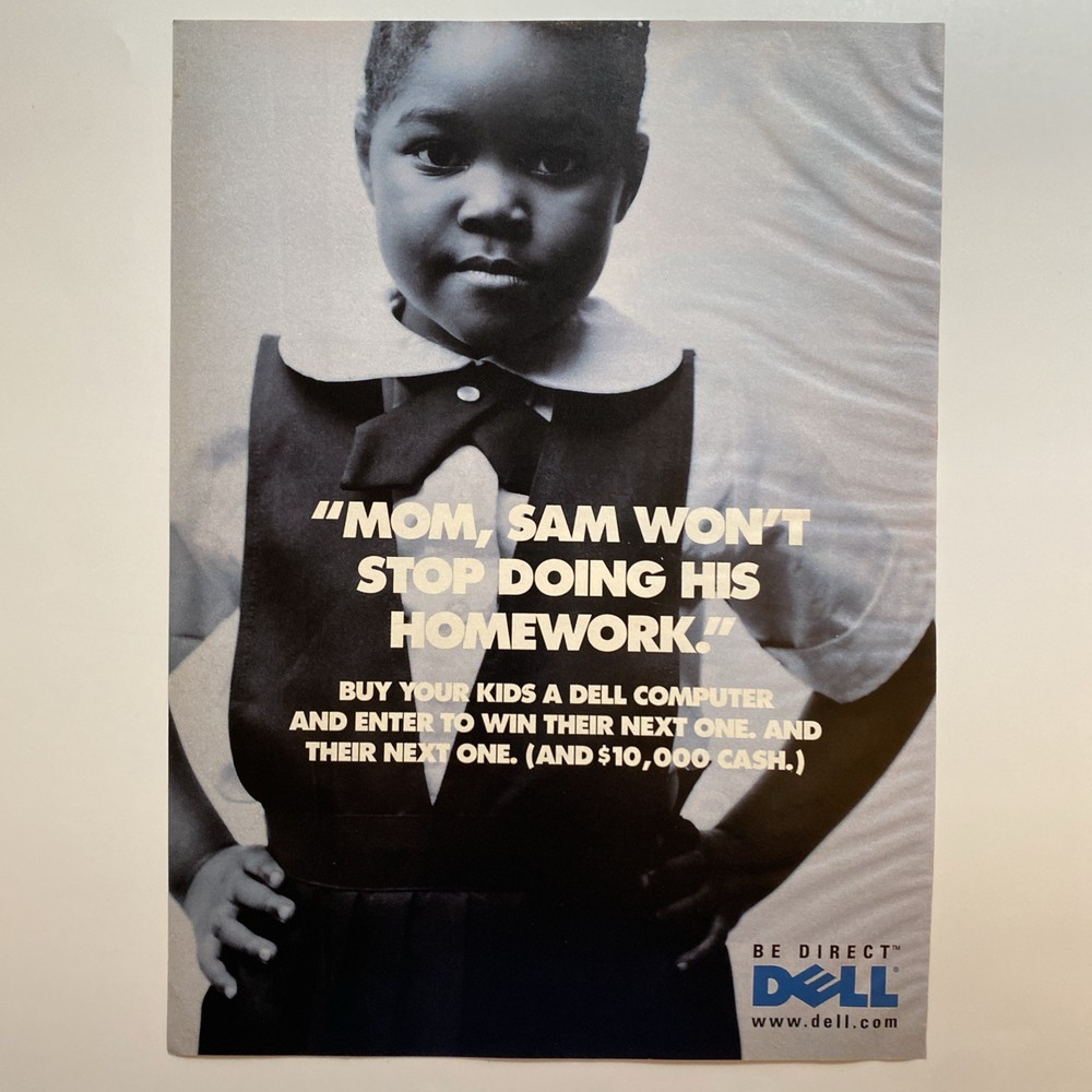 1999 Dell Dimension Desktop PC Computer 2 pg PRINT AD Tech Intel Inside Pentium