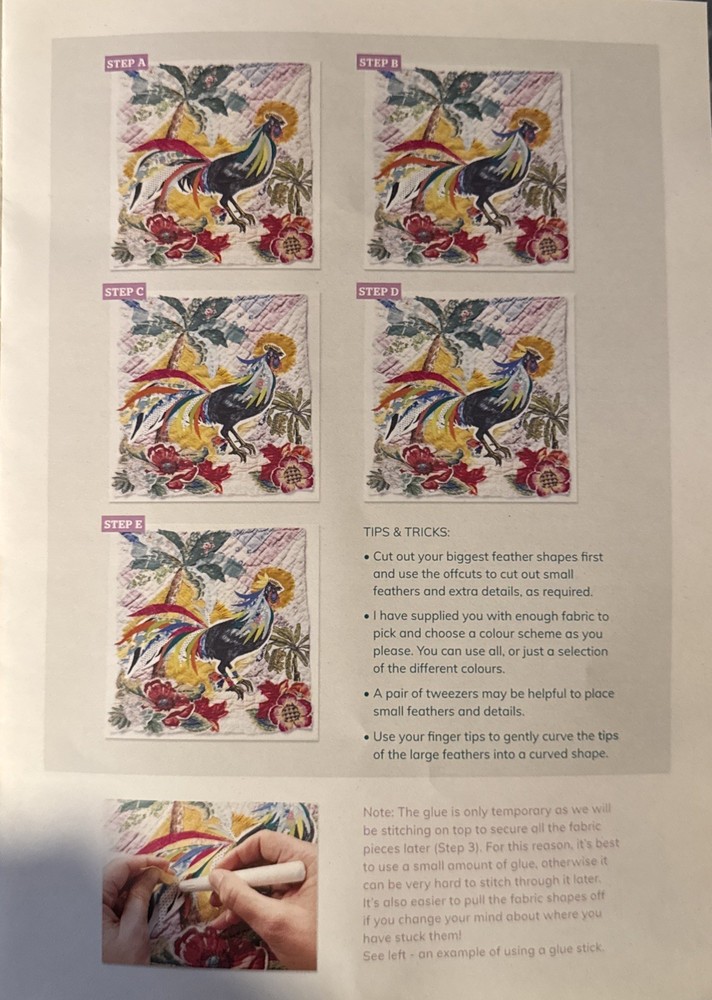 Wattle Loop Handmade Hand Stitching Unique Material Limited Ed Rooster Craft Kit