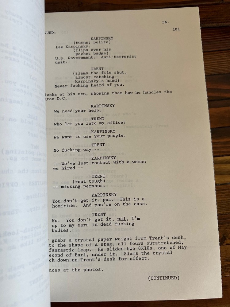 THE SPECIALIST SYLVESTER STALLONE MOVIE ORIGINAL SCREENPLAY SCRIPT
