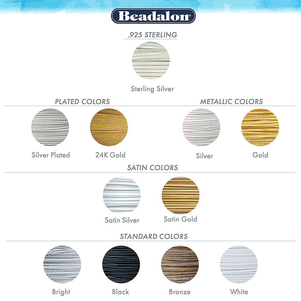 Beadalon 49 Strand, Bright .015in Flexible Wire - 30ft Spool