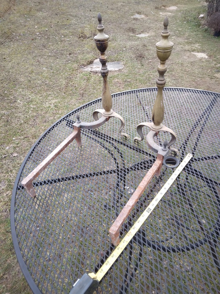 Vintage Brass Andirons