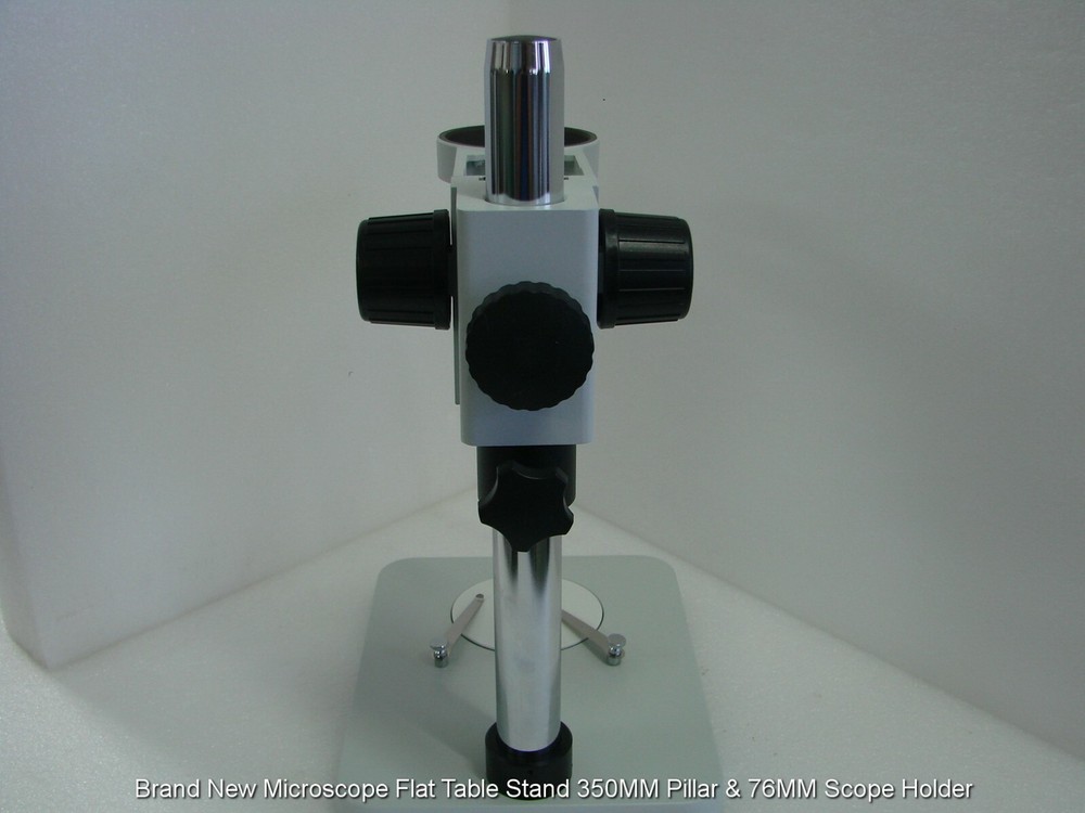 Brand New Microscope Flat Table Stand 350MM Pillar & 76MM Scope Holder
