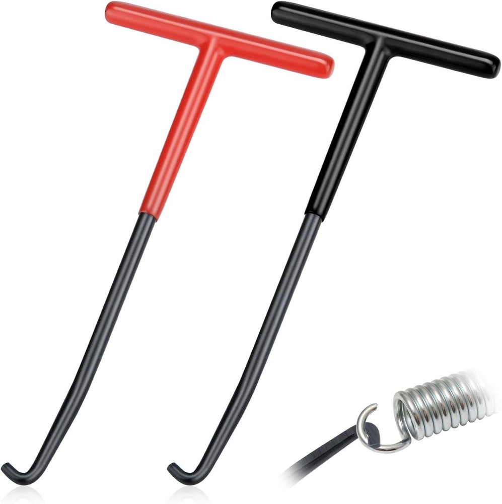 2 PCS Exhaust Spring Puller Tool, Motorcycle Exhaust Spring Hook, T Shaped Handl