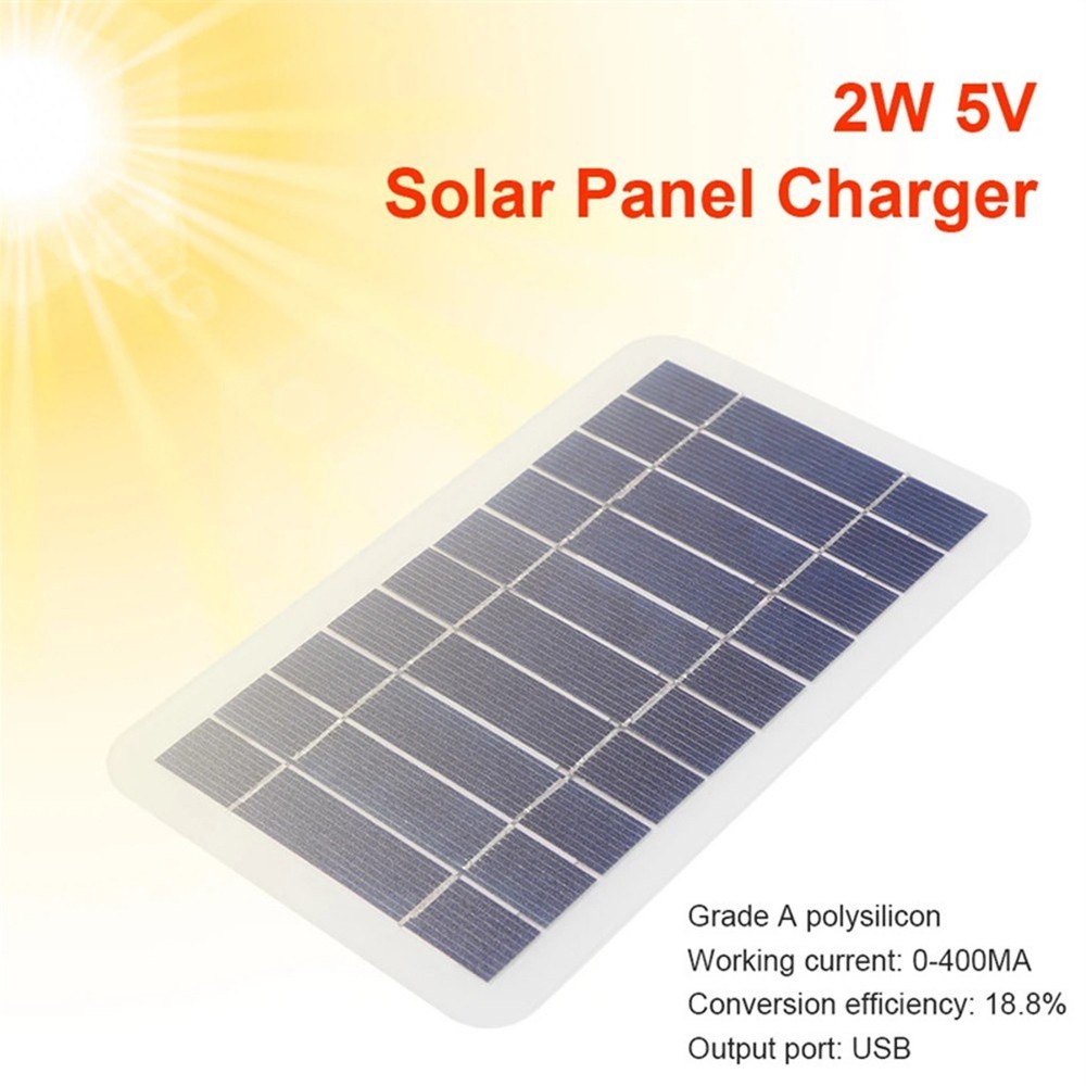 For Fast Phone Charging Solution 2W 5V Solar Panel for Outdoor Enthusiasts