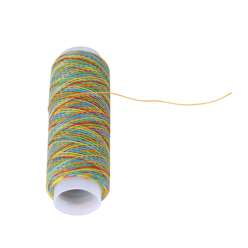 5pcs Multicolor Gradient Sewing Quilting Embroidery Thread Spools Garment