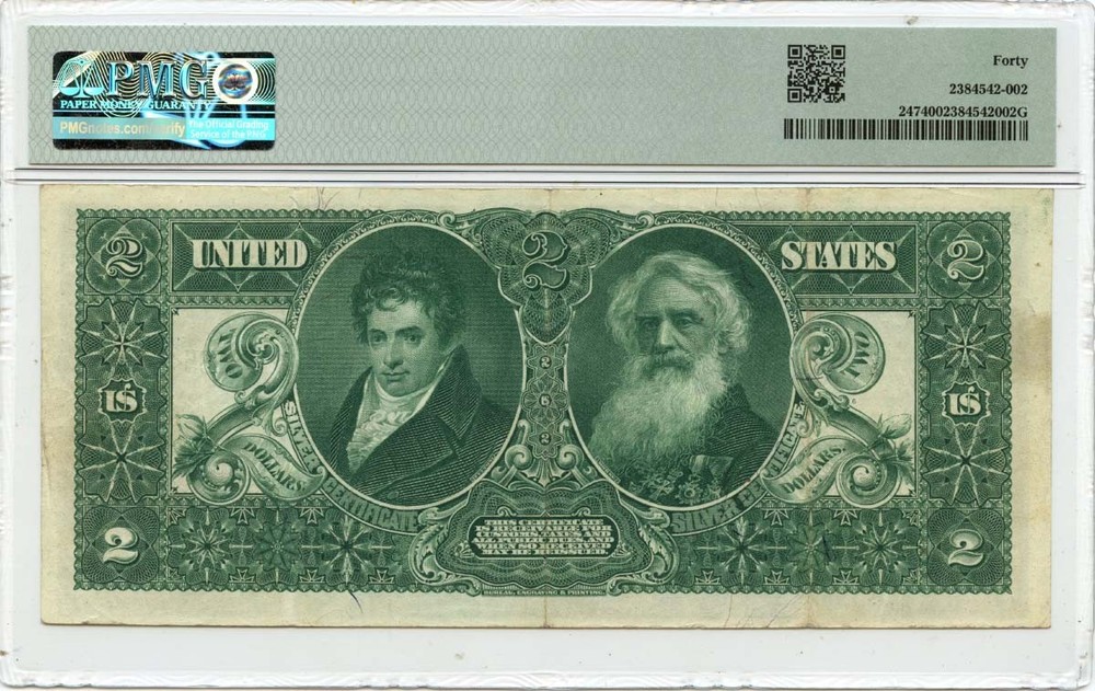 1896 $2 Silver Certificate FR#247 PMG XF40 Educational