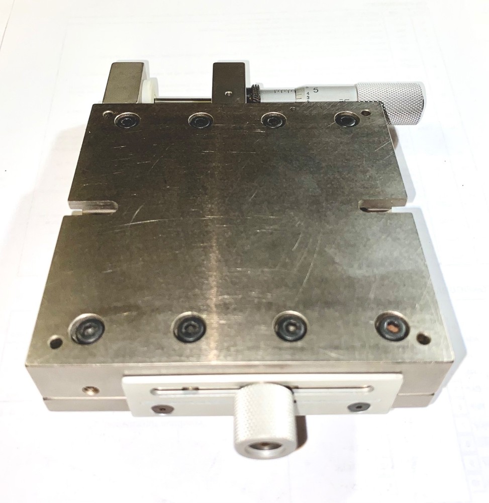 Lansing 22.301 Crossed Roller Linear X-axis Stage with Starrett Micrometer