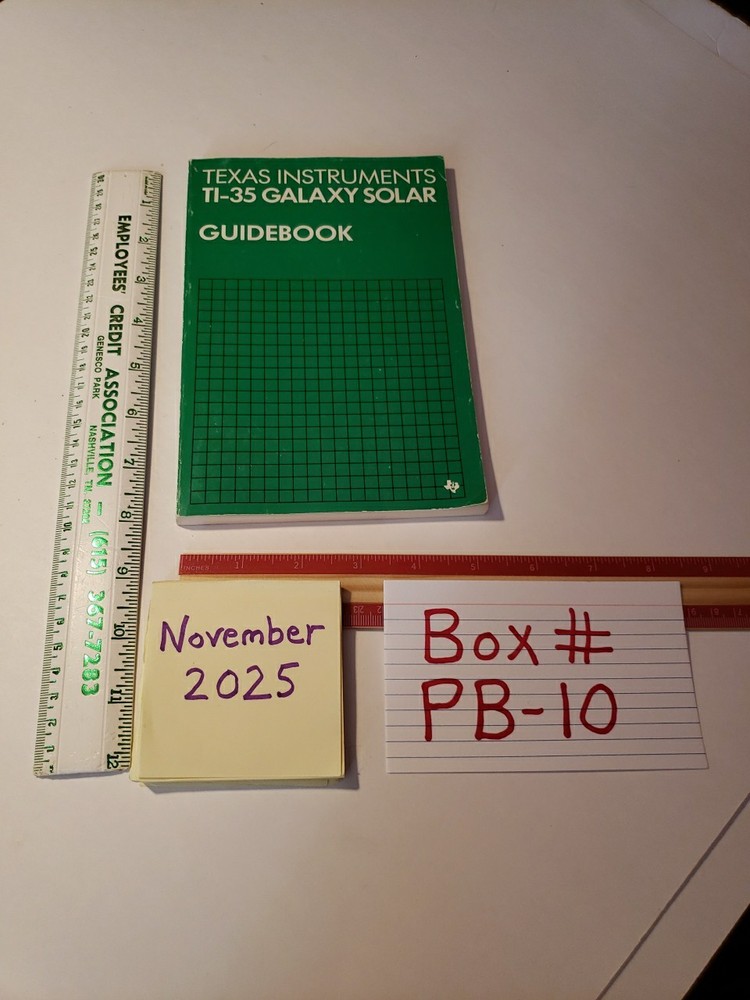 Texas Instruments TI-35 Galaxy Guidebook Vintage 1984