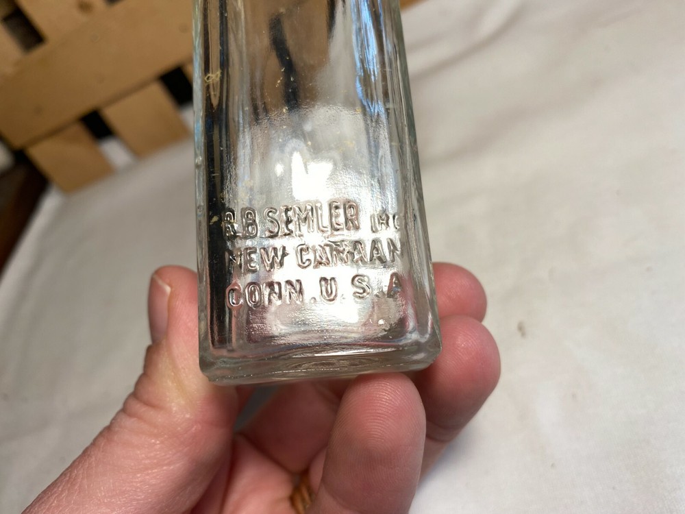 Vintage Square Kreml Glass Bottle