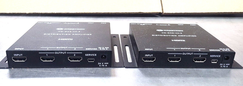 2X CRESTRON  HD-DA2-4K-E Distribution Amplifier HDMI, working