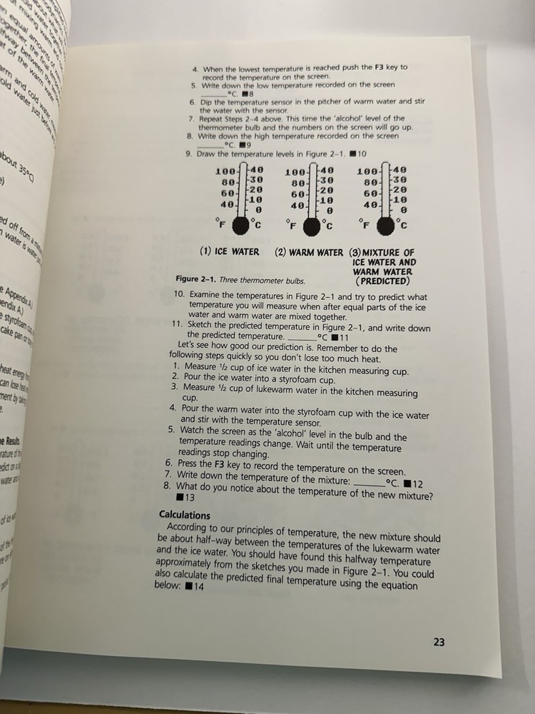 Vintage Temperature Lab Software Commodore 64 Hayden Software 1985 Science Disc