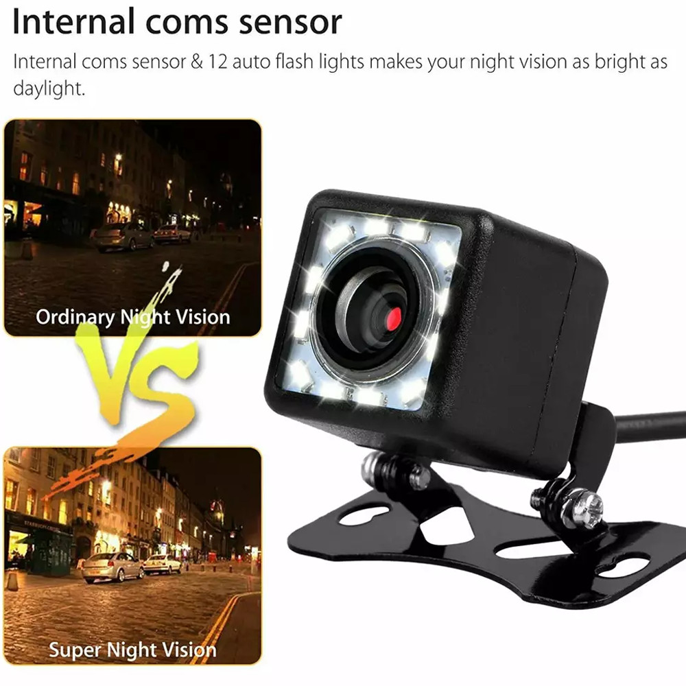 170° Reverse Camera LED HD Car Waterproof Rear View Camera Night Vision CAM Kit