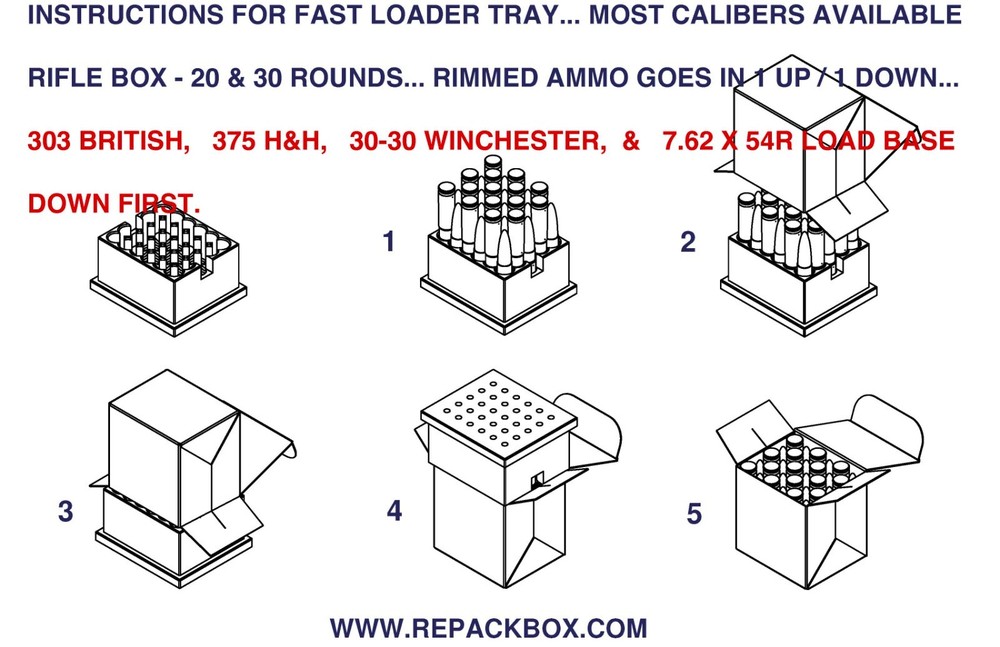 REPACKBOX Fast Loading Tray: 7.62 X 51 for FILLING REPACKBOX Ammo Boxes