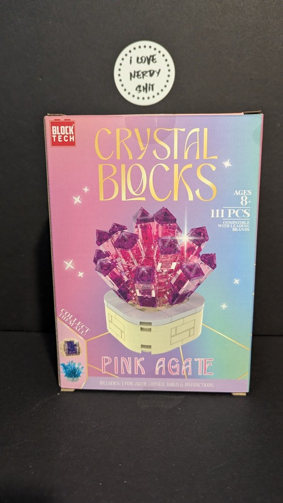 Block Tech - CRYSTALS - PINK AGATE - 111pcs
