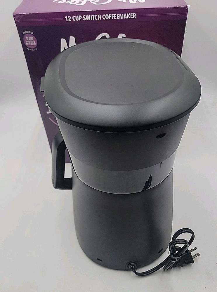 Mr. Coffee 12 Cup Switch Coffee Maker - Black, Easy On, Easy Off