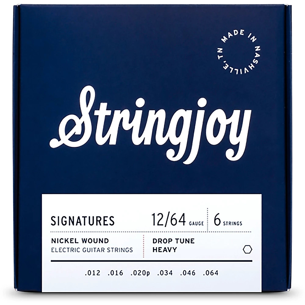 Stringjoy Signatures 6 String Nickel Wound Electric Guitar Strings 12 - 64