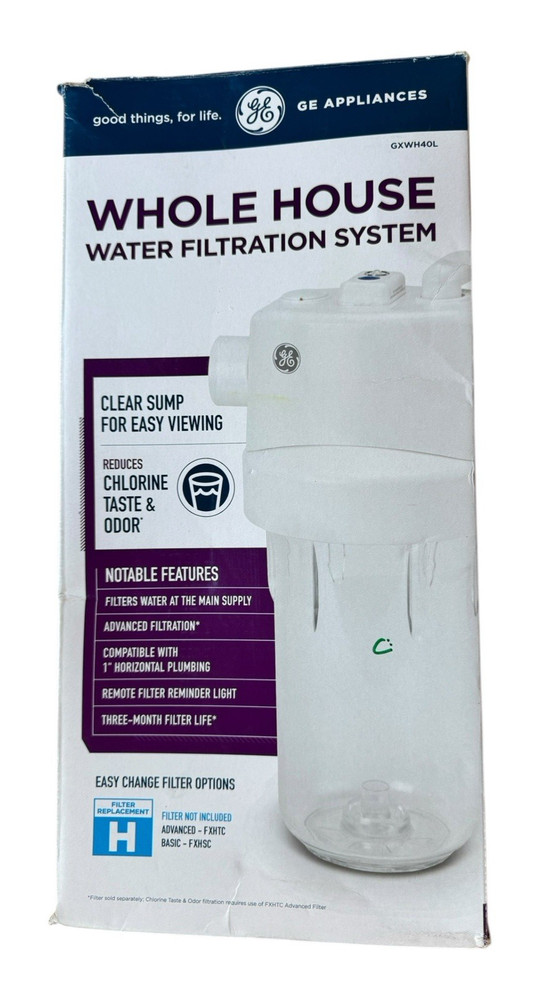 GE Whole House Water Filtration System - GXWH40L - White