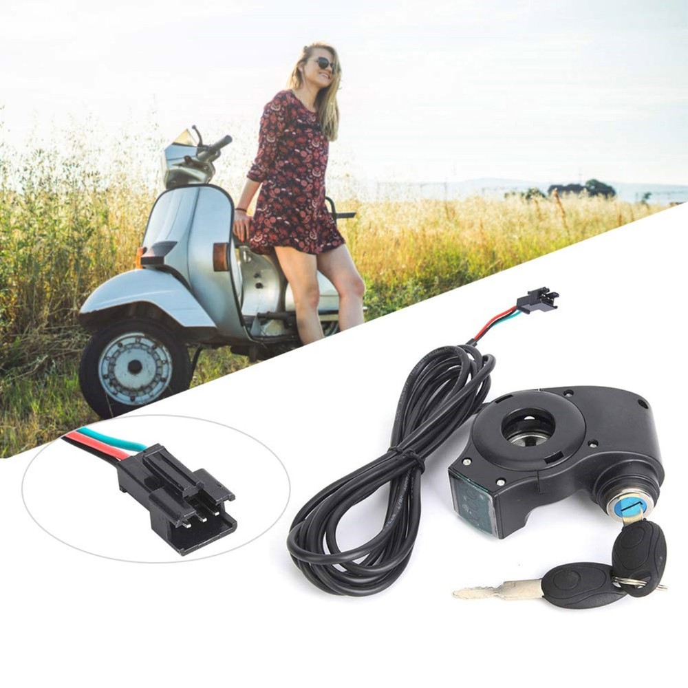 E-Bike Throttle Control Switch with Voltage Display and Key Lock for E-Scooter