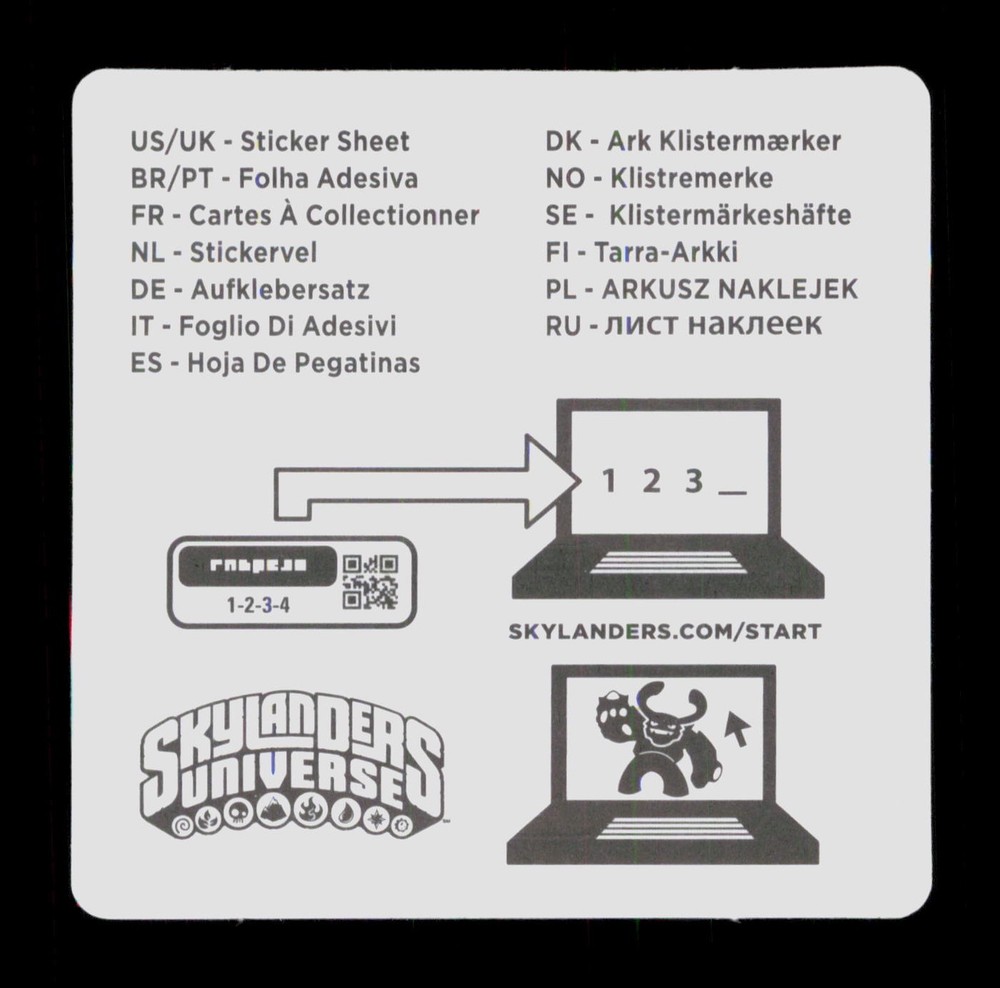 Thumpback Skylanders Giants 2012 Activision Sticker