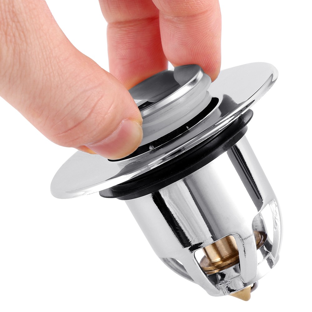 Washbasin Leaking Leak-proof Plug Electroplating Drainer Bouncing Core Push Type