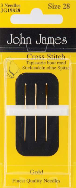 Gold Tapestry Hand Needles Size 28 3/Pkg