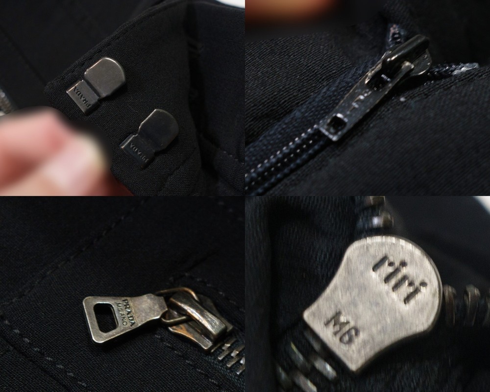 Prada 00s Mainline Wool Blend Tactical Cargo Pocket Pants