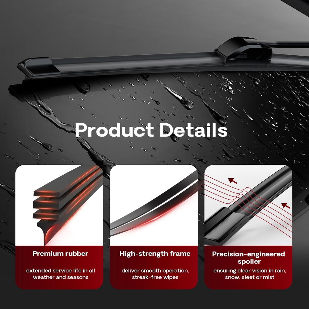 20" Windshield Wiper Blades Replacement for Ford ESeries, Expedition, Explorer
