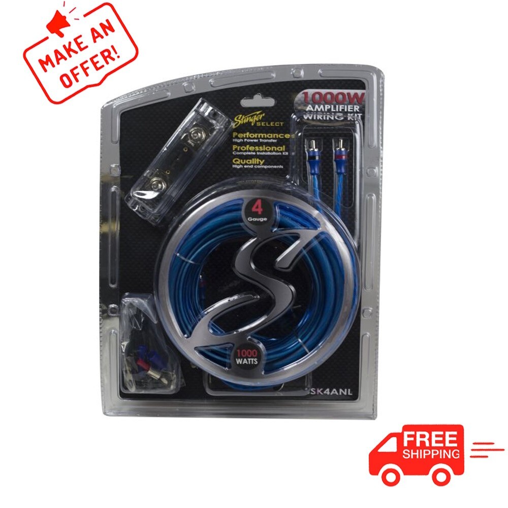 Stinger SSK4ANL Amplifier Wiring Kit 4 Gauge Complete Installation Set