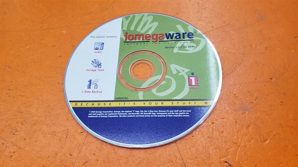 ⭐️⭐️⭐️⭐️⭐️ IomegaWare Software Version 1.1.3. For OEMs CD-ROM Disc Only