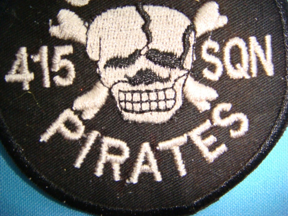 PATCH US MILITARY 415th SQUADRON CREW 4 PIRATES