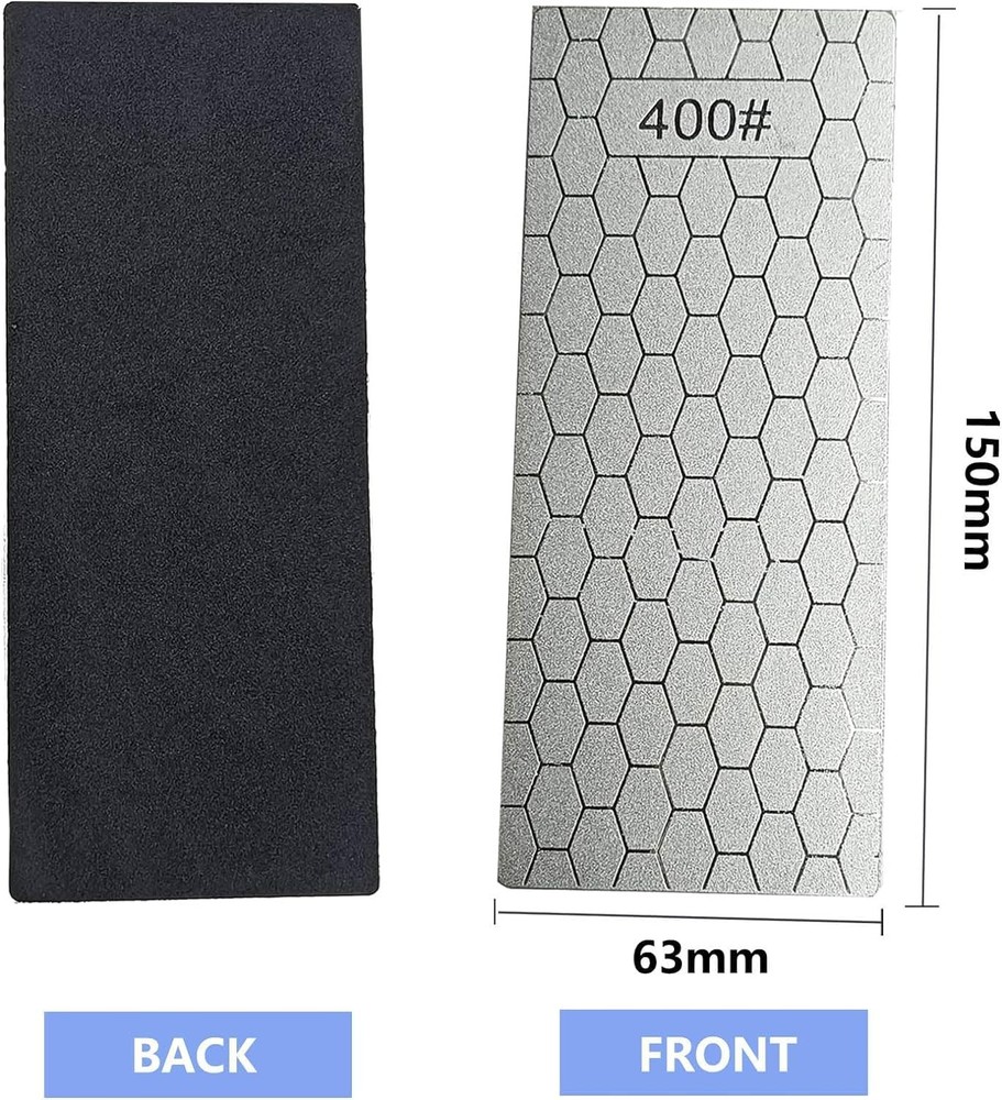 Diamond Sharpening Stone Set 14 Pcs Lapping Plate Coarse/Medium/Fine Grits