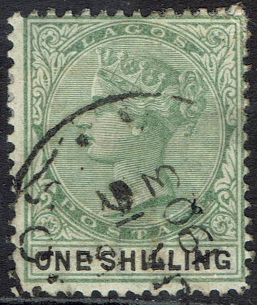 LAGOS 1887 QV 1/- USED