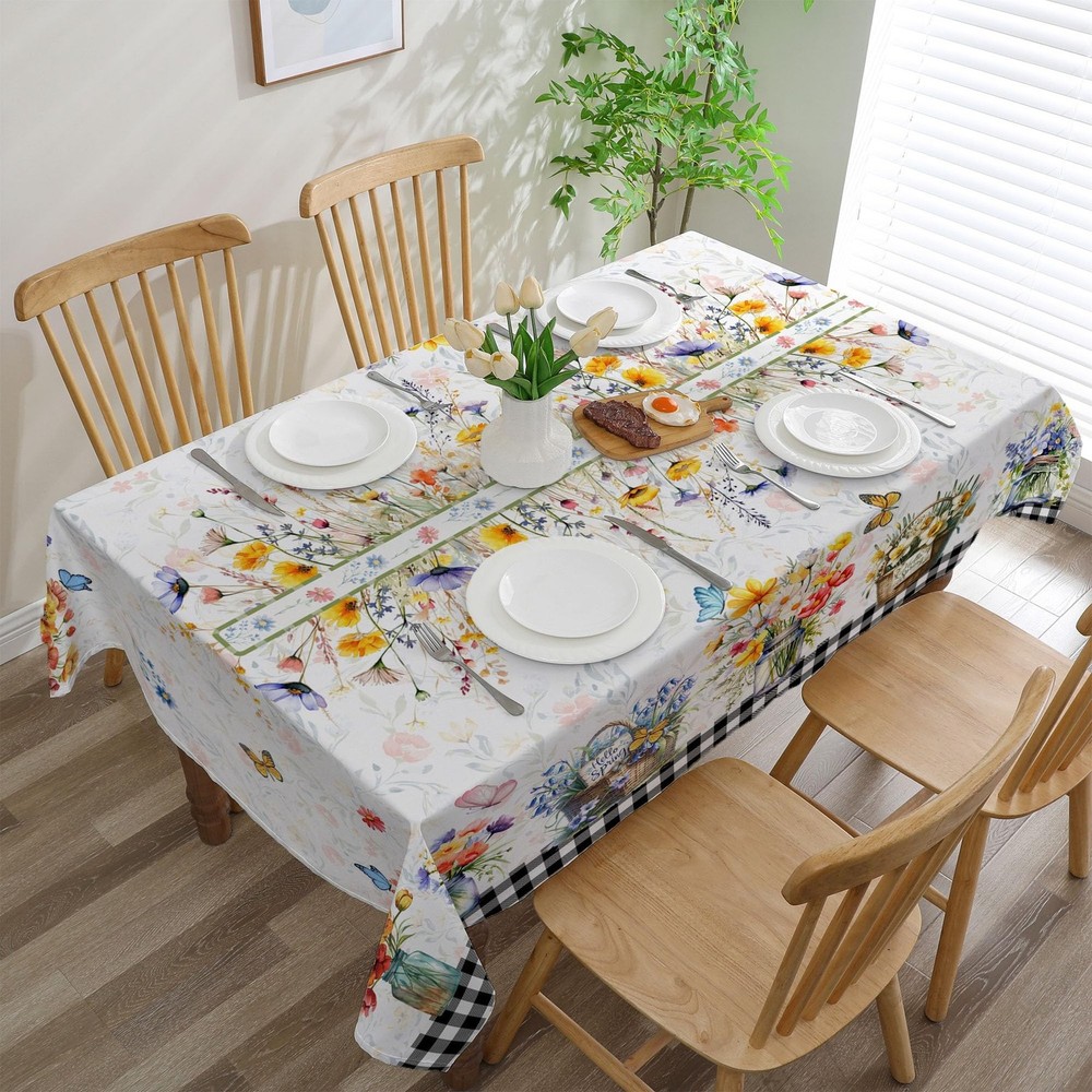Spring Tablecloth 60x120 for Recatangle Table - Spring Decorations for Home -...