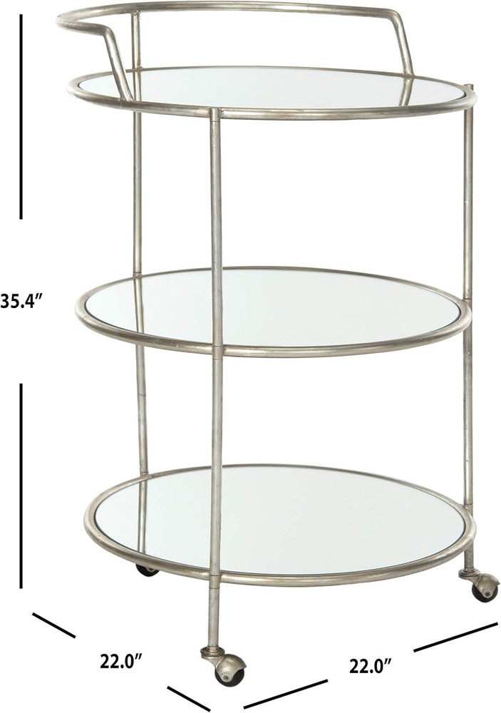 Home Collection Dulcinea Silver Bar Cart