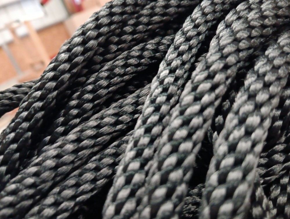 3/8” x 54ft. Solid Braid Polyester Rope. Made in USA. Black
